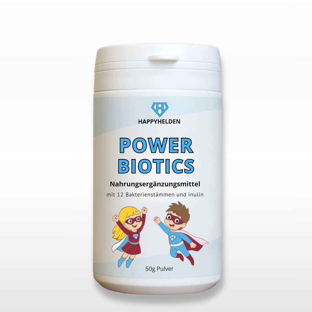 Power Biotics – Probiotisches Nahrungsergänzungsmittel für Kinder, Pulver zur Unterstützung der Darm-Hirn-Achse und Verdauung und Immunsystem